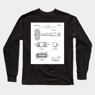 Judge Gavel Patent - Lawyer Art - Black And White Long Sleeve T-Shirt